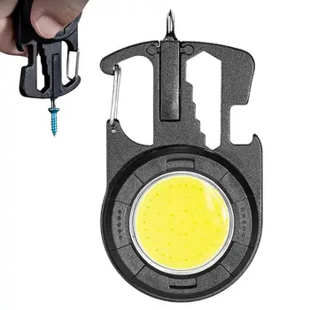 Mutifuction Keychain Svetlo COB LED Svietidlo Núdzové Svietidlo Silný Magnet Vonkajšie USB Nabíjateľné Skrutkovač Outdoor Camping