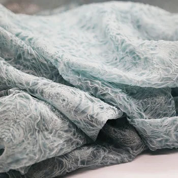Mäkké a Ľahké Skladaný Šifón Priadze, Textílie 3D Rose Krepové Priadza Priesvitné Oblúkovitými Odev, Textílie Hanfu