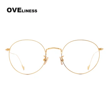 Módne Retro Okrúhle Okuliare, Rám pre Ženy, Mužov, Optické okuliare rámy Krátkozrakosť okuliare dioptrické Okuliare Kovové okuliare