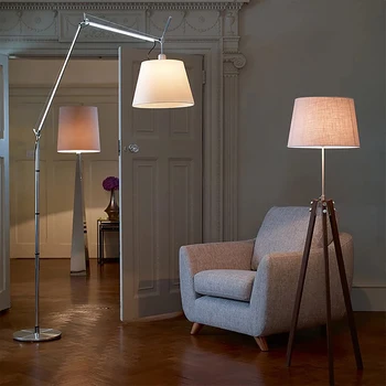 Nordic Minimalizmus LED Poschodí Lampa Taliansko Design Artemide Tolomeo Mega Priemyselné Hliníkové Nástenné svietidlo Pre Spálne Posteli