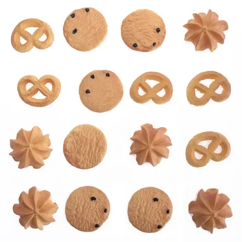 Nové 10pcs/veľa Napodobeniny Potravín Cookies Biscuit Živice Ploché Späť Cabochon Prívesok DIY Plavidlá, Dekorácie pre Príslušenstvo Šperky