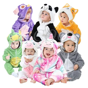Nové Detské Pyžamo Cartoon Jednorožec Oblečenie na Spanie Dievča Remienky Deti Baby Sleepwear Chlapec Zvierat Panda Dieťa Detí Jumpsuit