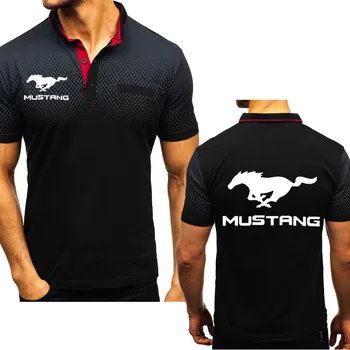Nové Letné pánske krátke rukáv Mustang auto Logo tlač vysokej kvality, Módnych bežné Bavlnené pánske krátke rukáv