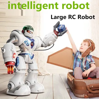 Nové RC Smart Robot 14inches RC Robot Deti Hračka Inteligentné Programovanie Elektrické Diaľkové Ovládanie Robota Mäkké Šípky, Streľba