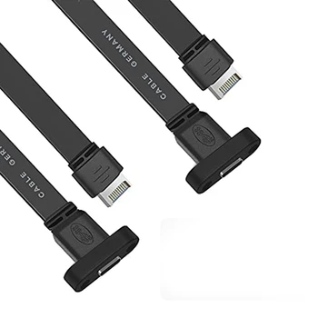 NOVÉ-USB 3.1 Prednom Paneli Hlavička Predlžovací Kábel(2-Pack), Typ E Mužského Typu C Ženské Kábel,Gen2 10Gbps Interné Kábel