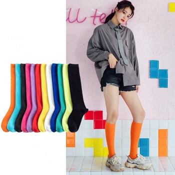 Nový Japonský farbou teľa ponožky Hyuna candy farby kórejských študentov dlhé trubice dámske ponožky
