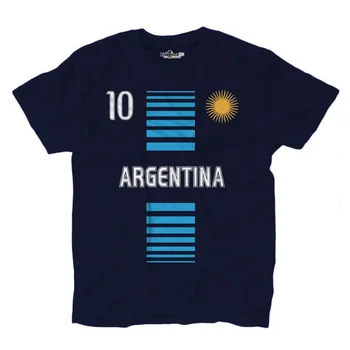 Národné T-Shirt Sporter Argentína 10 Slnko Futbalista Košele Muži Móda Tričko Mužov Lete Bežné Rybárske Tričká