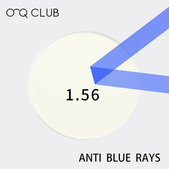 O-Q KLUB 1.56 Anti Modré Svetlo Predpis CR-39 Živice Asférické Okuliare, Šošovky, Krátkozrakosť, Ďalekozrakosť Astigmatizmus Objektív