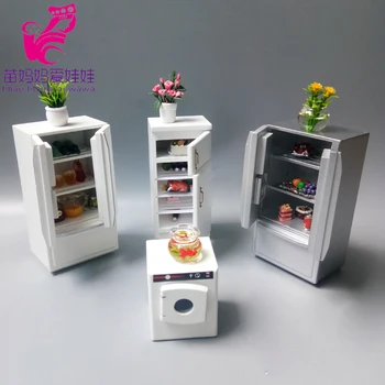 ob11 sd Doll house nábytok model kuchyňa scény dvojité dvere chladničky barbie blythe bábiky s nábytkom