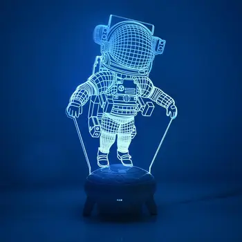 Obrázok Astronaut Akcie Akrylových 3D Spaceman Model Nočné Svetlo Svadobné Dekorácie Stola Čítanie Ornament Deti Miestnosti Dekorácie