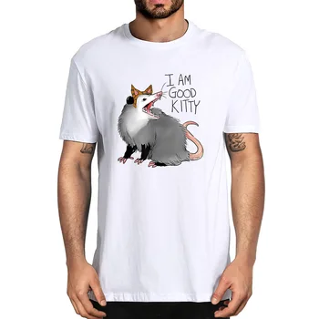 Opossum Tričko I Vtipné Possum som dobrý Kitty, 100% Bavlna Lete Mužov Novinka Nadrozmerných T-Shirt Ženy Bežné Streetwear EÚ Čaj