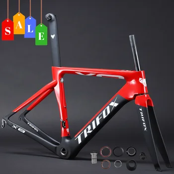 Oxid Cestnej Bike Rám Cyklistické Bicykel Rám TRIFOX X8QR Rám+Fork+Sedlovka（Max Kolesá & Pneumatiky 700 x -25 V Brzdové BSA - BB68）