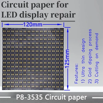 P8 Série Okruhu Papier LED Modul PCB Pad Opravy P8-3535/2727 120X120mm Pad Papier Na Opravu PCB Počas Lnstallation