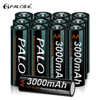 PALO 1.2 V, AA Rechargeble Batéria 3000mAh Ni-MH AA Batérie Nabíjateľné Batérie Pre Baterku Batérie AA batérie