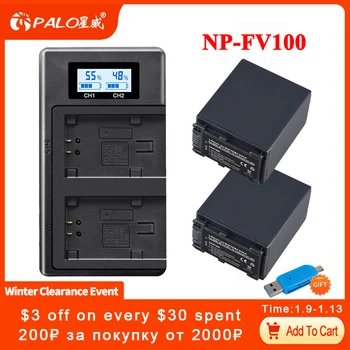 PALO NP-FV100 NPFV100 NP FV100 Fotoaparát Batérie pre Sony HDR-CX700E PJ50E 260E NP-FV30 NP-FV50 NP-FV70 FV90 FV120 NEX VG20E VG30E
