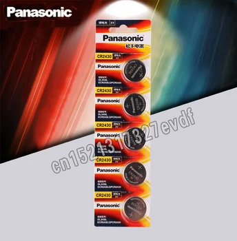 Panasonic 100% Originálne CR2430 Tlačidlo Bunky Batérie 5 KS/VEĽA 3V Lítiové Batérie, Hodinky/Hračky/Diaľkové Ovládanie DL2430 BR2430 KL2430