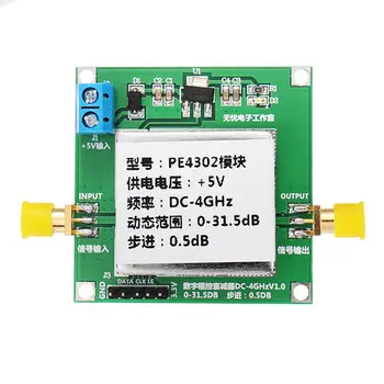 PE4302 Digitálny RF Krok Tlmiča Modul DC 4GHZ 0-31.5 DB 0.5 dB High Lineárnosť