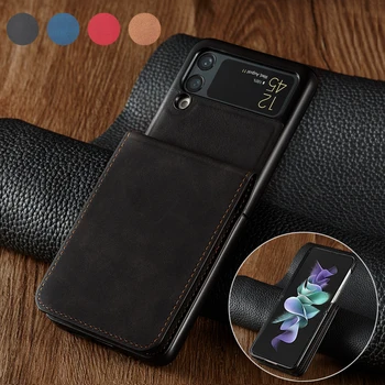 Peňaženka Magnetické Kožené puzdro Flip Pre Samsung Galaxy Z Flip3 5G Z Fold3 5G Z Flip4 Z Fold4 Business Anti-drop Z Flip 3 Z 3 Násobne