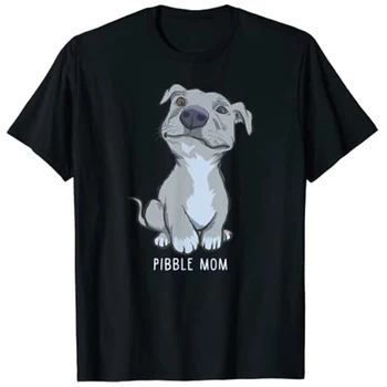 Pitbull Pibble Mama Darček T-Shirt Graphic Tee Topy