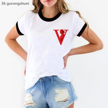 Podľa Zabíjanie Predvečer Ako Opitý Ste List Tlač Tshirts Ženy Zábavné Villanelle T Shirt Femme Harajuku Tričko Letné Topy