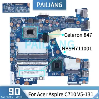 Pre Acer Aspire C710 V5-131 Celeron 847 Notebook Doska LA-8943P NBSH711001 SR08N DDR3 pre Notebook Doske