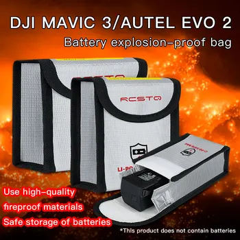 pre DJI Mavic 3/AUTEL EVO 2 Batérie v nevýbušnom Skladovanie Taška Fireoproof Anti-žiareniu Vysoká Odolnosť voči teplotám Ukladanie
