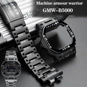 Pre G-SHOCK Casio GMW-B5000 Nehrdzavejúcej Ocele Hodinky Remienok a Prípad Upravený MechWarrior Projektu B5000 Rámu Náramok Watchband