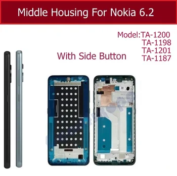 Pre Nokia 6.2 7.2 TA-1200 TA-1198 TA-1193 TA-1178 LCD Stredný Bývanie Rám Strede Rámu Bývanie LCD Displeja Rám Kryt Časti