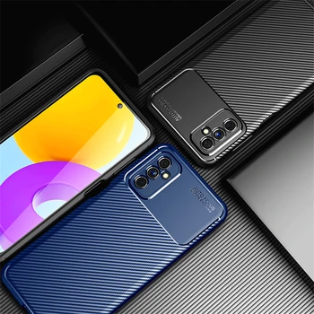 Pre Samsung Galaxy M52 5G Prípade Carbon Fiber Armor Gumy Bumper Kryt Pre Samsung Galaxy M52 5G obal pre Samsung Galaxy M52 5G
