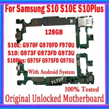Pre Samsung Galaxy S10E s rezacím zariadením S10 Plus G975U G973U G973F/FD G970F/FD G975F/FD G970U Doske 128G Pôvodné Odomknúť Doske Testované