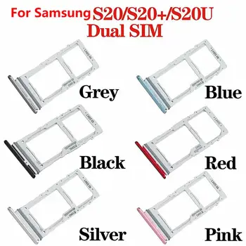 Pre Samsung Galaxy S20 S20 Plus Ultra G980 G985 G988B/DS Čítačkou Sim Kariet Držiteľ Dual & Jednej Sim Karty Držiak Hrací Adaptér