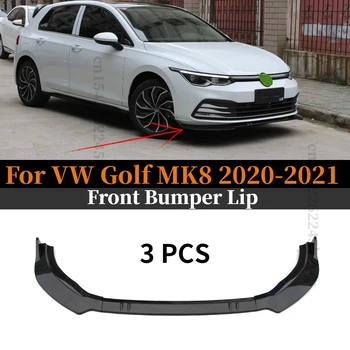 Predný Nárazník Pery Splitter Spojler, Difúzor Chránič Stráže Výbava Pre VW Golf 8 MK8 R-Line PRO 2020 2021 Príslušenstvo Telo Auta