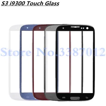 Predný Panel Objektív Pre Samsung Galaxy S III S3 GT-I9300 I9300 i747 Prípade Dotykový Displej Snímač Sklo LCD Displej Vonkajšieho Skla