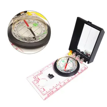 Prenosné Zväčšovacie Kompasu Navigácia Mapy, Čítanie Kompas s prídavné zrkadlo a pravítko pre Kempovanie Turistika a Cestovanie