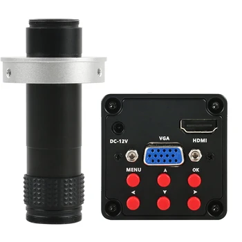 Priemyselné SONY IMX307 1080P HDMI, VGA Video Mikroskopom Kamera + Vysoká Pracovná Vzdialenosť 120X Zoom C mount Objektív