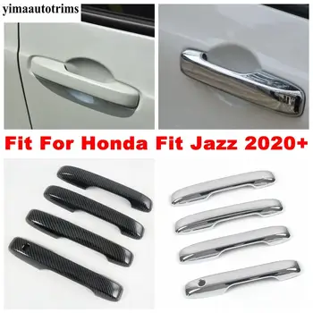 Príslušenstvo Pre Honda Fit Jazz GR 2020 2021 2022 Auto Bočné Dvere Chyť Rukoväť Kryt Výbava ABS Chrome / Uhlíkových Vlákien Exteriér Auta