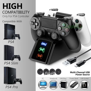 PS4/Pro/Slim Radič Nabíjačku PS 4 Gamepad Bezdrôtový Ovládač Nabíjací Dock Stanica pre Playstation Dualshock 4 Radič