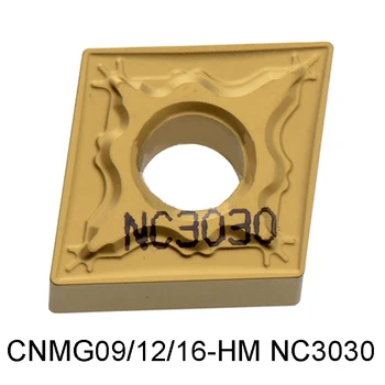Pôvodné CNMG120404-HM NC3030 CNMG090304 CNMG120408-HM NC3030 CNC Proces Ocele CNMG 120404 120408 Karbidu Vložky Sústružnícke Nástroje