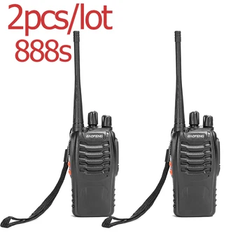 Pôvodné veľkoobchod 2ks BF-888S baofeng walkie talkie 888s UHF 400-470MHz 16Channel Prenosné dve spôsobom, rádio s slúchadlo bf888s