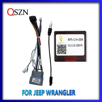 QSZN Canbus Box RP5-CH-004/CH-SS-04 Pre Jeep Wrangler Vysokej konfigurácia autorádia Android S Elektroinštalácie Postroj Napájací Kábel