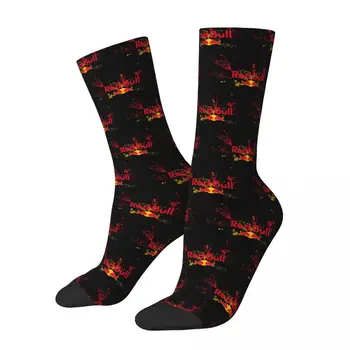 Retro Double Red-Bull Basketbal Ponožky Polyester Posádky Ponožky pre Ženy, Mužov Absorpciu Potu