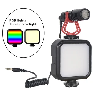 RGB LED Mini Svetlo Kamery Vyplniť Svetla 3000K-7000K Vlogging Vhodná pre Fotoaparát, Fotografie, Videa, Osvetlenie
