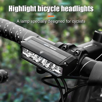Riadidlá Bike ľahkej Hliníkovej Zliatiny Vysoký Jas Bicykli Svetlometu Baterka Typ-C, USB Nabíjateľné Cyklistické Príslušenstvo