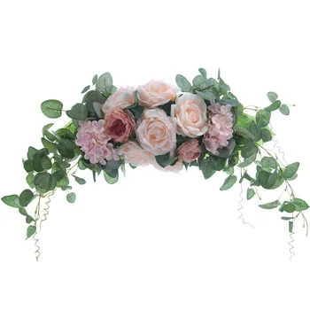 Rose Svadobné, Umelé Kvety, Veniec Arch Usporiadať Nadpražia Dverí Visí Kvetinový Veniec Nástenné Ozdoby Domova Strana Dodávky