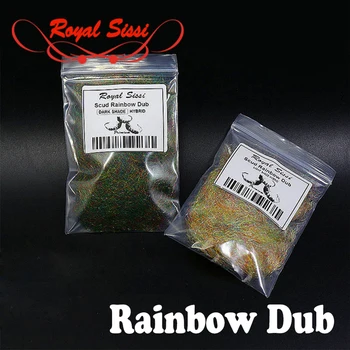 Royal Sissi hot 2styles lietať viazanie rainbow scud dub svetlo&Tmavý odtieň víla dabing na pstruhy muchy farebné syntetické shaggy dubs