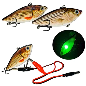 Rybolovná Lure Elektrické Návnadu USB Nabíjateľné Swimbait Blikajúce Led Minnow Živé Ryby Crankbait Chatterbait Rybárske Náčinie
