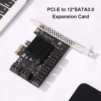SA3112J PCIE Adaptér 12 Port PCI-Express X1 na 6Gbps SATA 3.0 vysokorýchlostné Rozširujúca Karta Radič pre Príslušenstvo k Počítačom