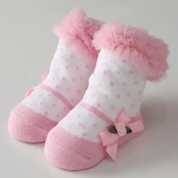 Sanlutoz Bavlna Baby Ponožky Novinka Vzor Princezná Ružové Ponožky pre Dievčatká Novorodenca Dary