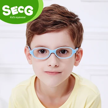 SECG Roztomilý Odnímateľný Flexibilné Mäkké Deti Okuliare, Rám Ultralight Silikónové Deti Okuliare, Optické Okuliare dioptrické Okuliare Lunette