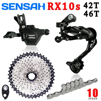 SENSAH RX10 Transmision 1x10 Speed Bike MTB Shifter Motocykle 42T 46T 10V K7 Kazeta Požičovňa Sady Deore M6000